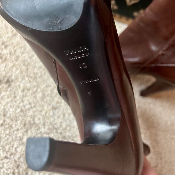 Prada Brown Ankle Boots - Picture 5 of 10